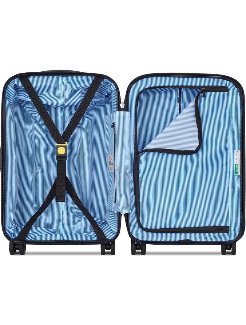 United Colors Of Benetton  UCB 55 Cm 4 Double Wheeled Hardside Expandable Check-In Luggage Trolley Case - Black  | Best Price UAE
